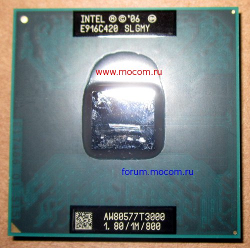  Asus F8S:  Intel Celeron T3000 SLGMY; 1M Cache, 1.80 GHz, 800 MHz FSB
