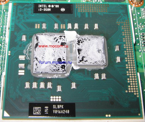  Asus K52J:  Intel Core i3-350M, SLBPK; 3M Cache, 2.26 GHz