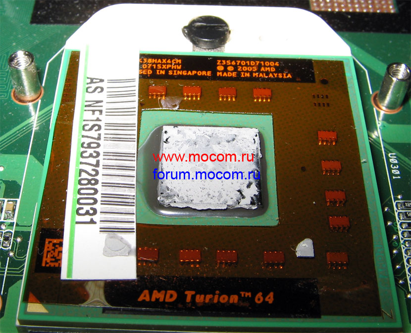  Asus X50N:  AMD Turion 64, 0715XPHW Z356701D71004