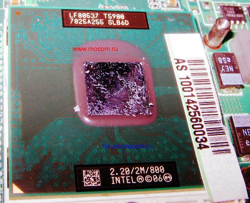  Asus X61S:  Intel Core 2 Duo Mobile T5900 SLB6D; 2.20GHz / 2M / 800MHz