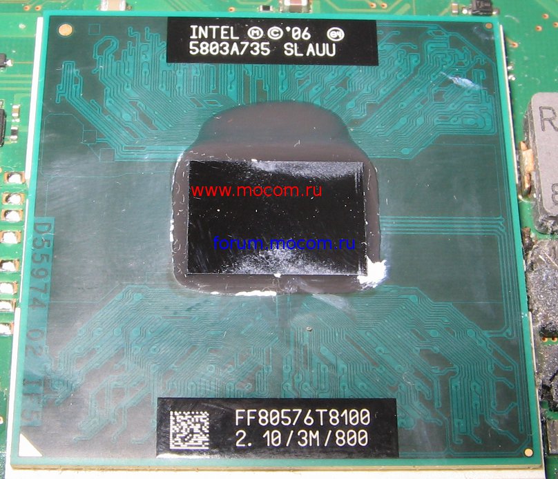  Sony VAIO VGN-SZ7RMN/B / PCG-6W6P:  Intel Core2 Duo T8100; 3M Cache, 2.10 GHz, 800 MHz FSB, SLAUU