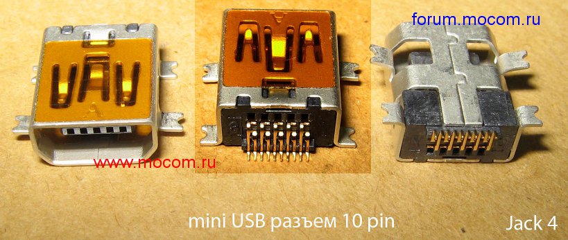 mini USB , 10 pin / 