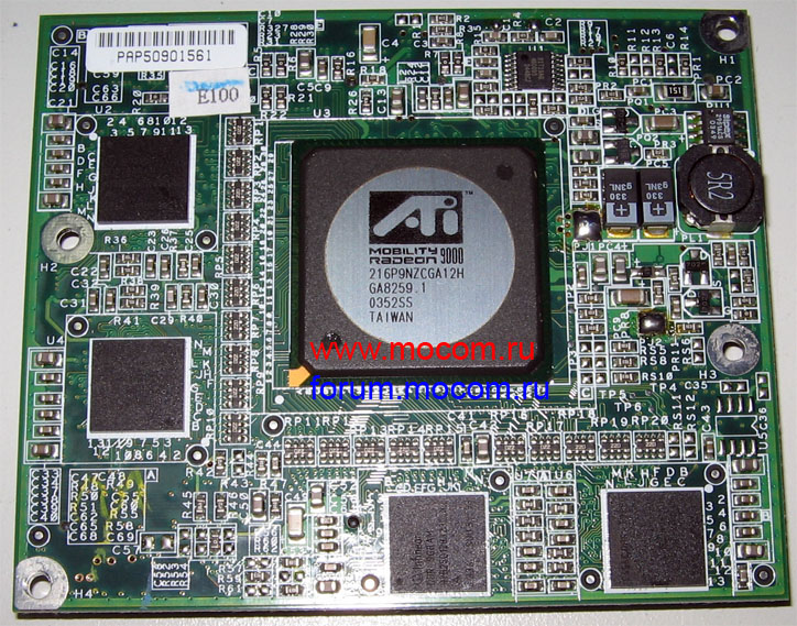  RoverBook Partner D550L:  ATI MOBILITY RADEON 9000, 216P9NZCGA12H, GA8259.1