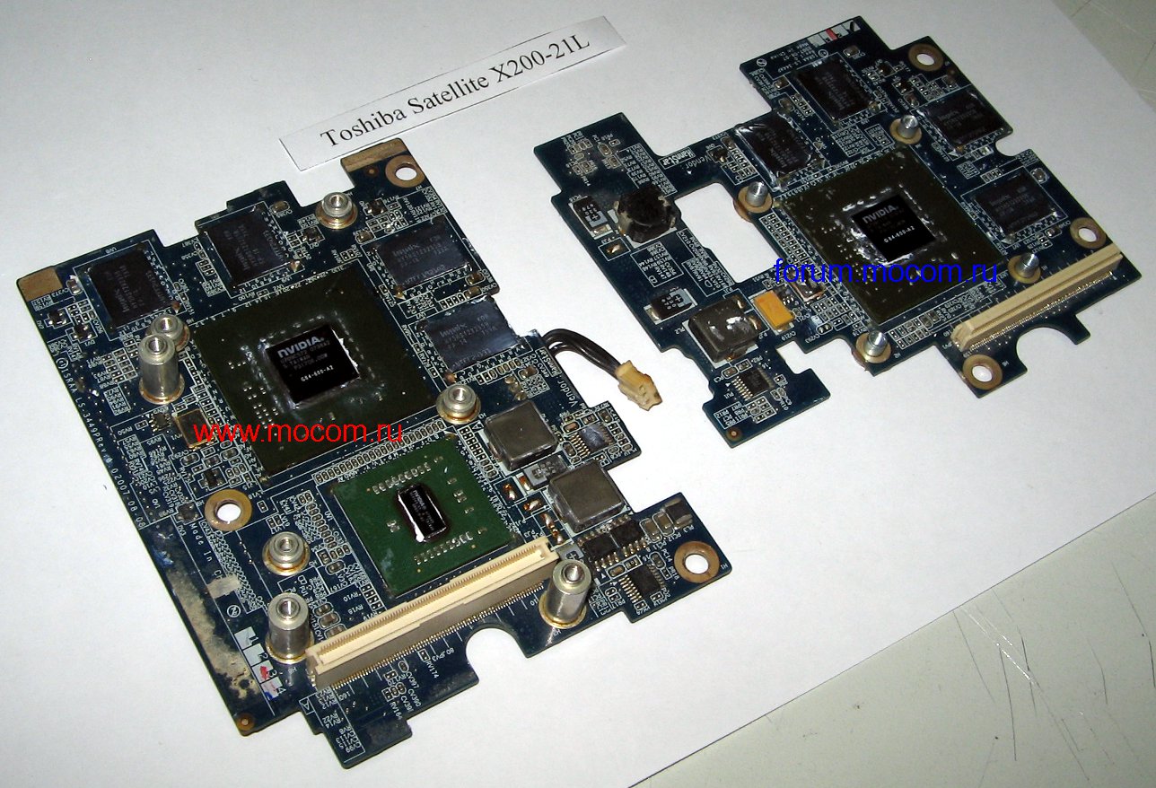  Toshiba Satellite X200-21L:  NVIDIA G84-600-A2 512MB; ISRAA LS-3449P LS-344AP