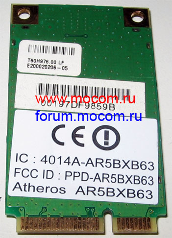  Acer Aspire 5113 / 5110: mini PCI Wi-Fi, Atheros AR5BXB63