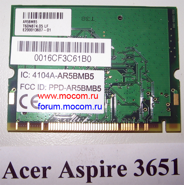 mini PCI Wi-Fi for Acer Aspire 3651: AR5BMB5 T60N874.05 LF