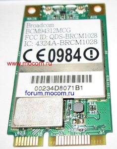  Acer emachines E720: mini PCI Wi-Fi BCM94312MCG