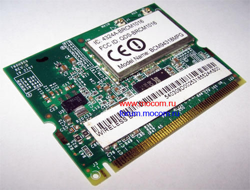  Acer TravelMate 2410 / 2482WXMi / Aspire 5033: mini PCI Wi-Fi BCM94318MPG