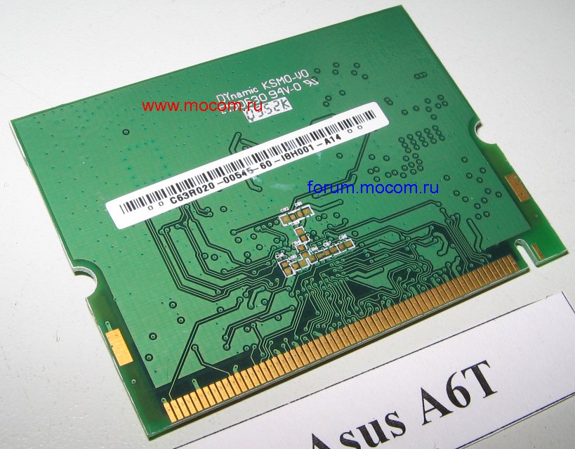  Asus A6T: mini PCI Wi-Fi WL-120G