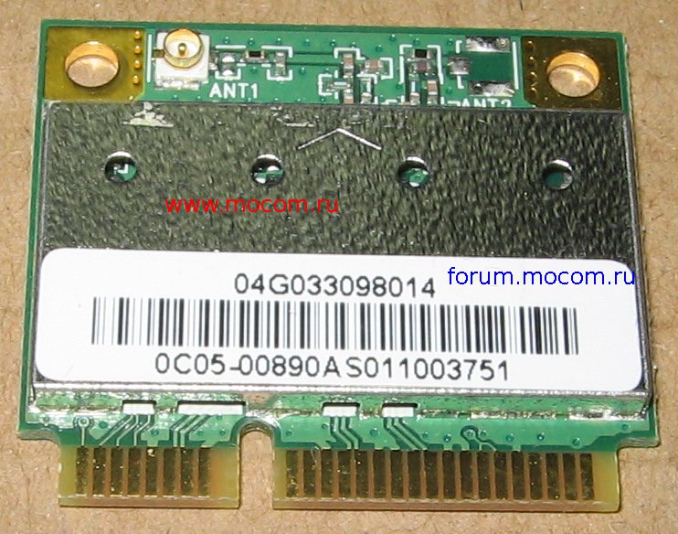  Asus Eee PC 1008P: mini PCI Wi-Fi AzureWave AR5B95 802.11 b/g