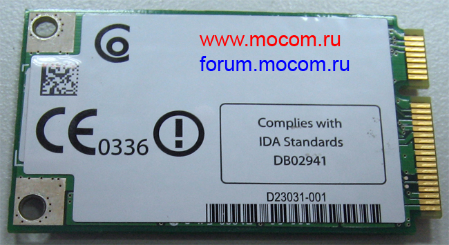 mini PCI Wi-Fi WM3945ABG Intel 54Mbps 802.11 a/b/g   Asus M51K / Samsung R70 NP-R70A003