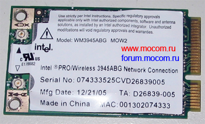mini PCI Wi-Fi WM3945ABG Intel 54Mbps 802.11 a/b/g   Asus M51K / Samsung R70 NP-R70A003