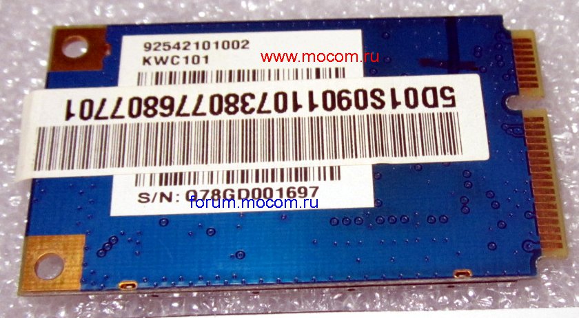  BenQ JoyBook S41: mini PCI Wi-Fi 92542101002, KWC101, 078GD001697