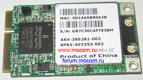 mini PCI Wi-Fi BCM4311KFBG   HP Compaq nc6320
