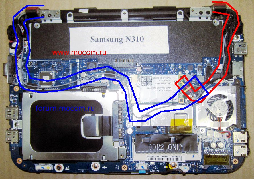  Samsung N310 NP-N310-WAS3RU: mini PCI Wi-Fi  BA42-00252A; WDAN-M1PB1004-DF 3809