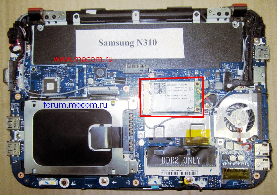  Samsung N310 NP-N310-WAS3RU: mini PCI Wi-Fi Intel 512AGX MRU