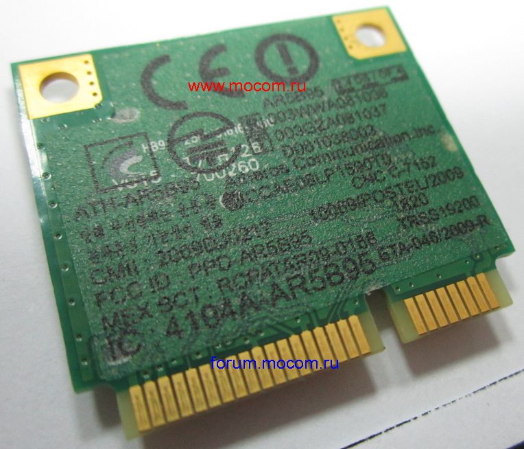  Sony VAIO VPCEA3S1R / PCG-61211V: mini PCI Wi-Fi AR5B95, T77H126.01 LF