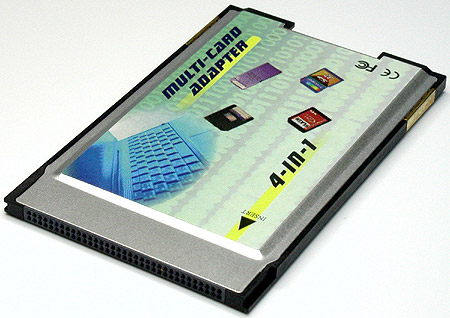  PCMCIA Multi-Card Adapter 5-in-1: Memory Stick PRO (MS PRO), Memory Stick (MS), MultiMediaCard (MMC), SmartMedia (SM), Secure Digital (SD).